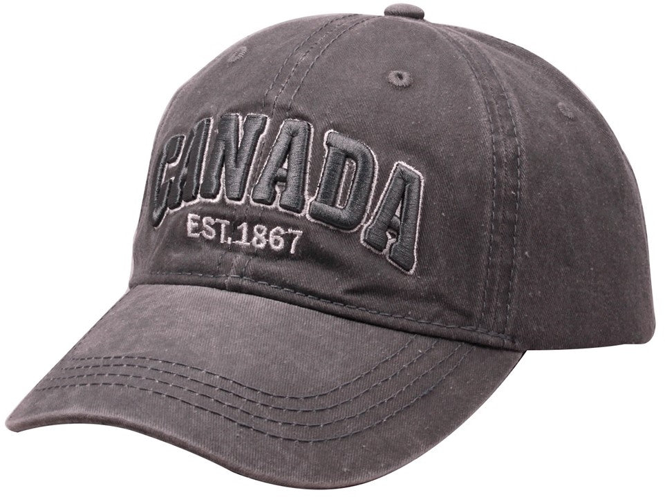 Canada Baseball Hats Washed Tone-on-Tone