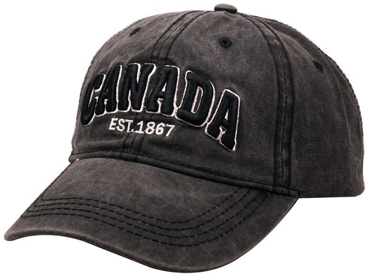 Canada Baseball Hats Washed Tone-on-Tone