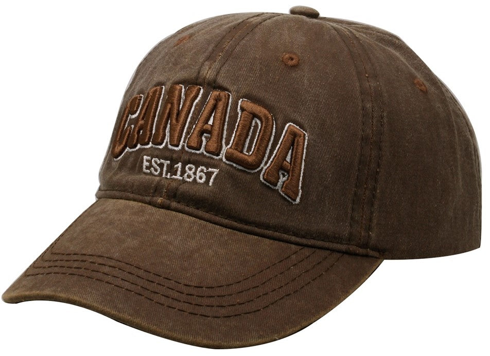 Canada Baseball Hats Washed Tone-on-Tone