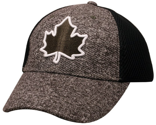 Canada Baseball Hats - Heather Fabric w/ Breathable Sports Mesh