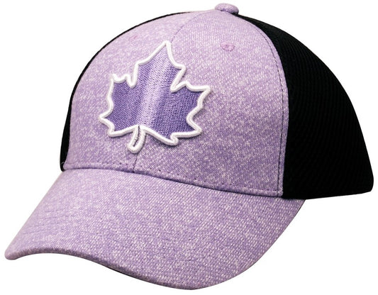 Canada Baseball Hats - Heather Fabric w/ Breathable Sports Mesh