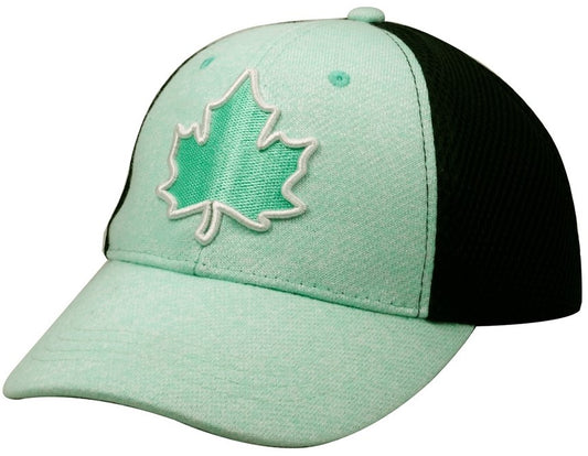 Canada Baseball Hats - Heather Fabric w/ Breathable Sports Mesh