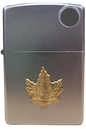 ZIPPO Souvenir Gold Maple Leaf Emblem Lighters (Chrome)