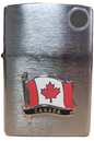 ZIPPO Souvenir Canada Flag Maple Leaf Emblem Lighters (Chrome)