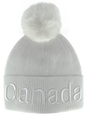 Canada Knit Toque with Pom w/ Tone-on Tone Embroidery