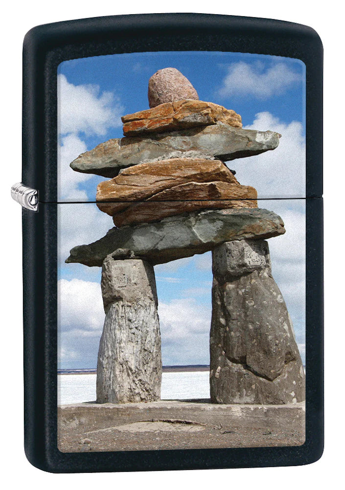 Zippo Souvenir Lighter Inukshuk (Black)