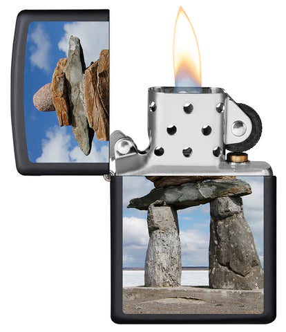 Zippo Souvenir Lighter Inukshuk (Black)