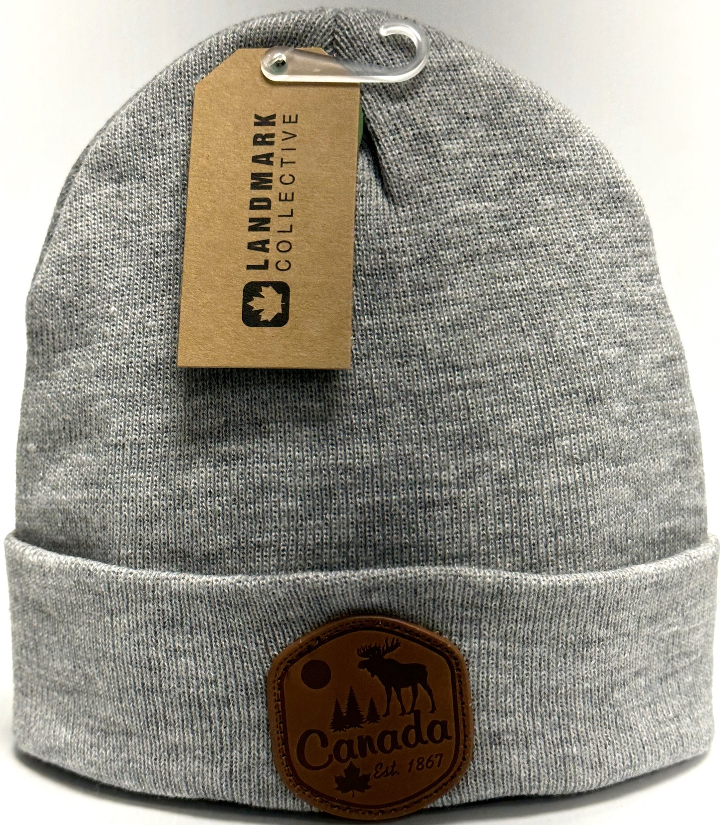 Canada Knit Toque with Leather Patch (10 Colours Available) *Many Cities