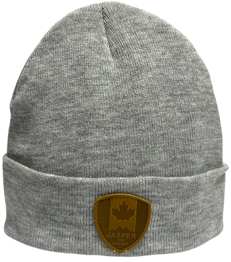 Knit Toque with Leather Patch - Jasper