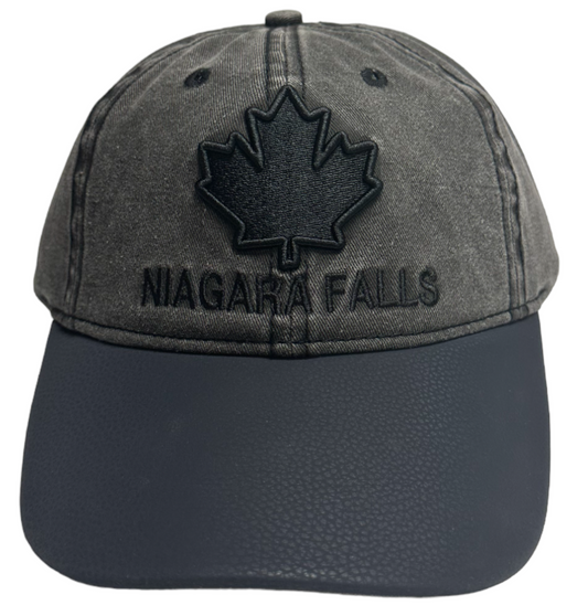 Niagara Falls- Baseball Hats Washed Subtle Embroidery w/ Leather Peak