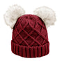 Canada Bear Pom Knit Toque - Faux Fur Double-Pom