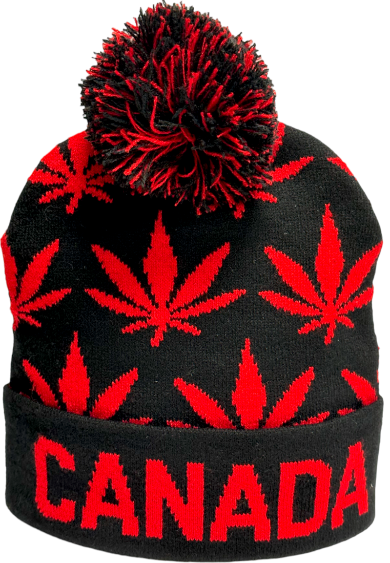 Canada Knit Beanie - Marijuana Leaves