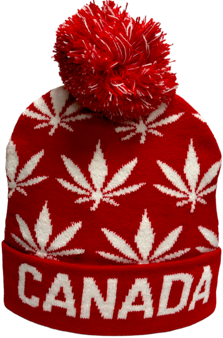 Canada Knit Beanie - Marijuana Leaves