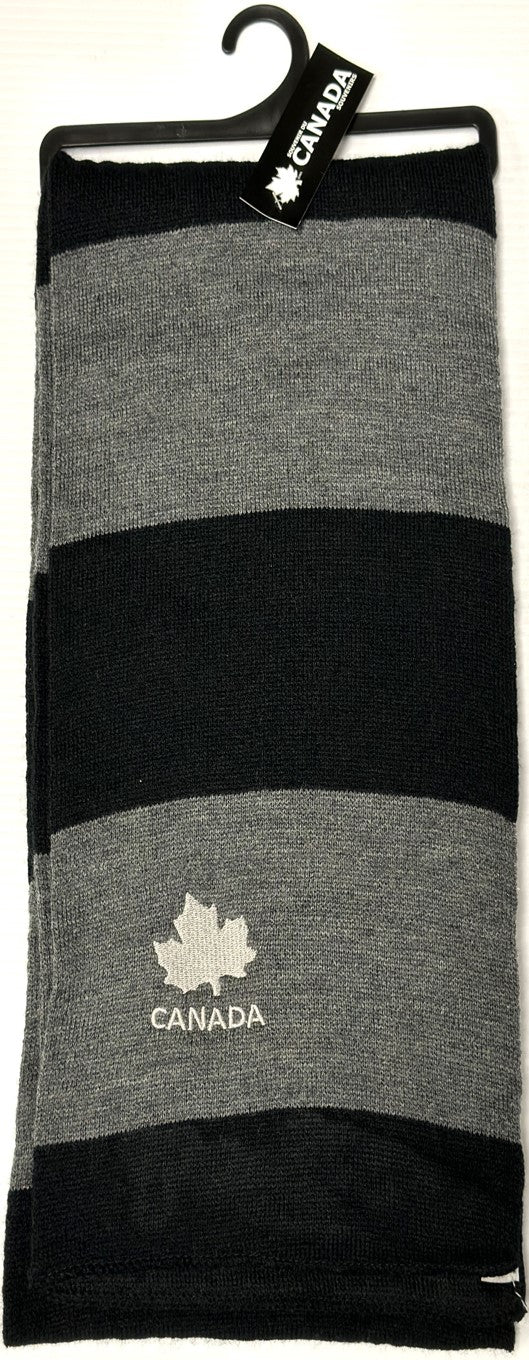 Canada Striped Design Scarves with Maple Leaf Embroidery