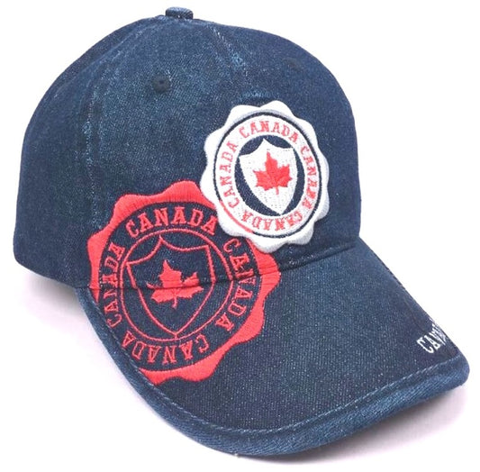 Canada Baseball Hats - Stone Washed Medallion Logo