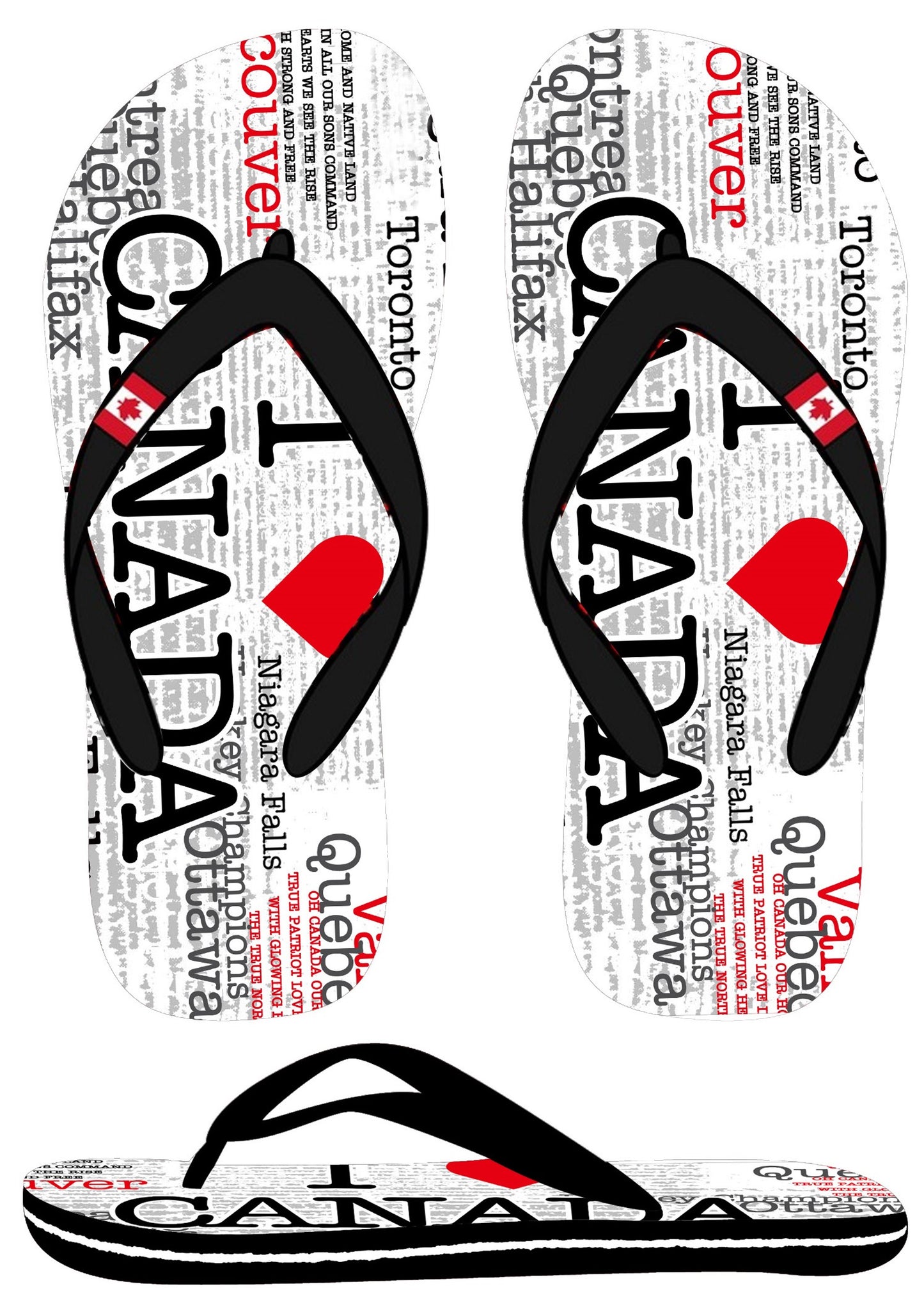 Canada Flip-Flop Sandals for Adults