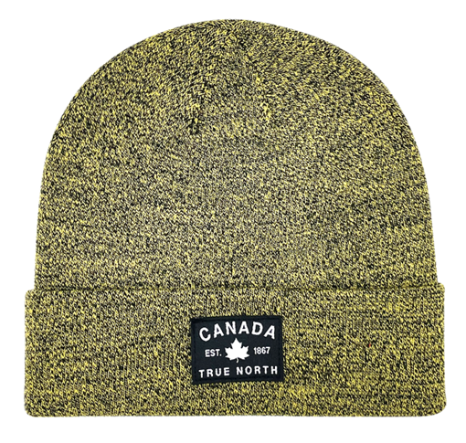 Canada Fabric Patch Knit Toques - Heather Colours