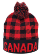 Canada Knit Beanie - Canada Plaid w/Pom