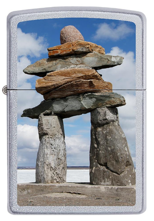 Zippo Souvenir Lighter Inukshuk (Chrome)