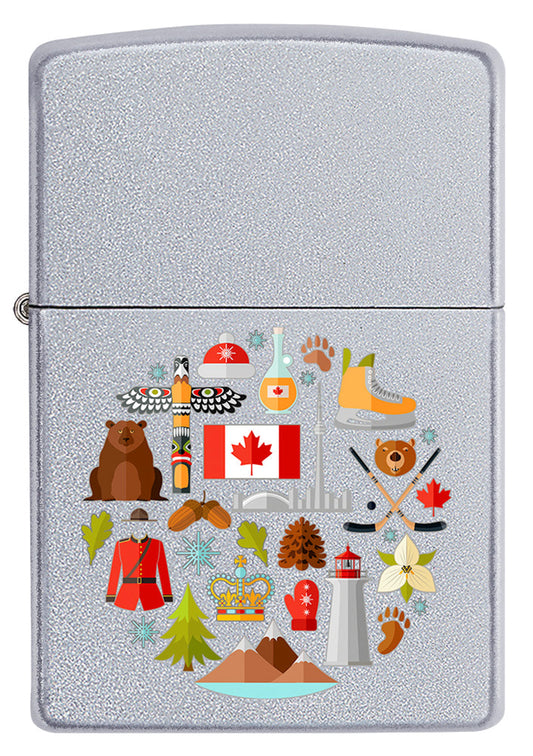 ZIPPO Lighters Souvenir Canadian Culture (Chrome)