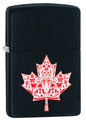 Zippo Souvenir Lighter Detailed Maple Leaf (Black)