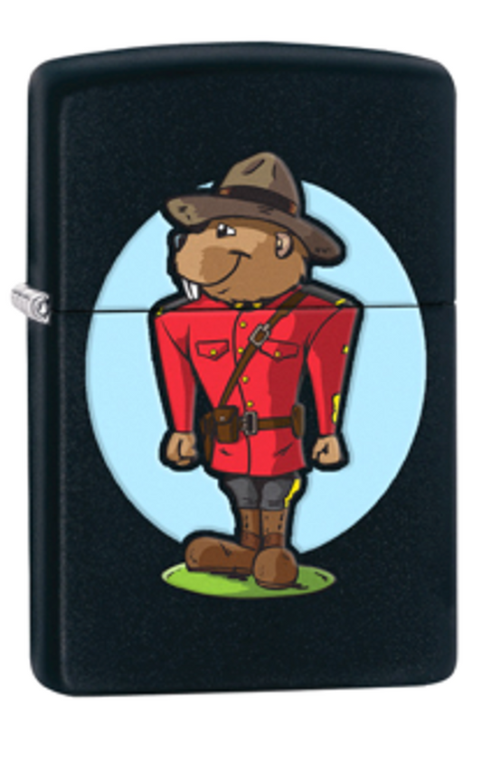 ZIPPO Lighter Beaver Mountie (Black)