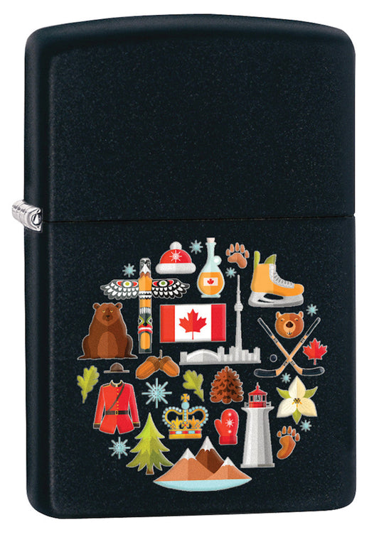 ZIPPO Lighters Souvenir Canadian Culture (Black)