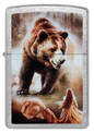 ZIPPO Chrome Grizzly Bear