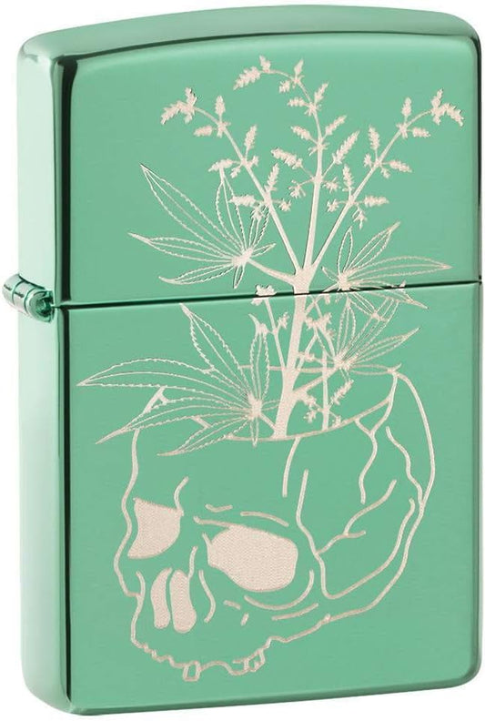 Zippo Botanical Skull Design