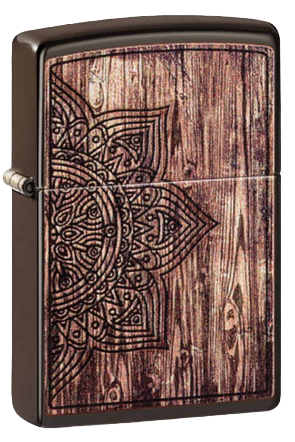 Zippo Wood Mandala Design (49184)