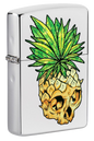 Zippo Leaf Skull Pineapple Design