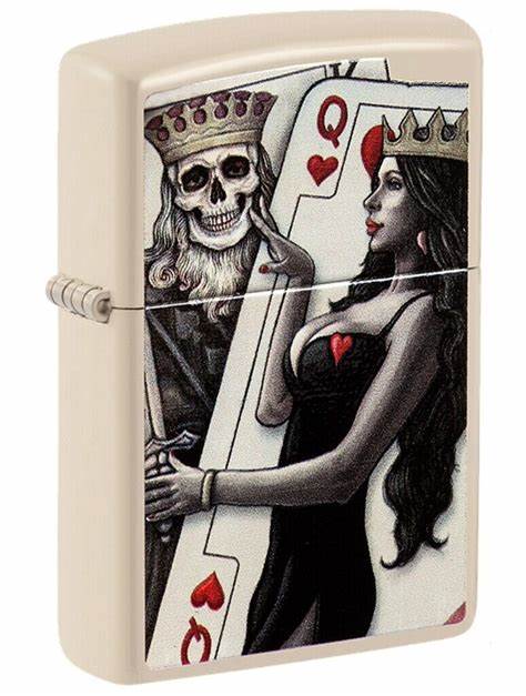 Zippo Skull King and Queen Cards