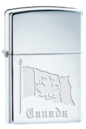 Zippo Souvenir Canada Flag (Chrome)