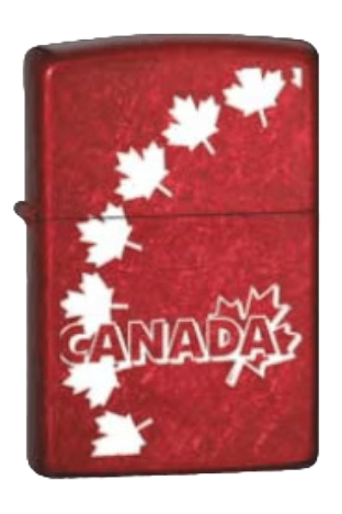 Zippo Souvenir Canada Maple Leaves (Red)