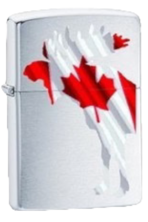 Zippo Souvenir Canada Flag Moose (Chrome)