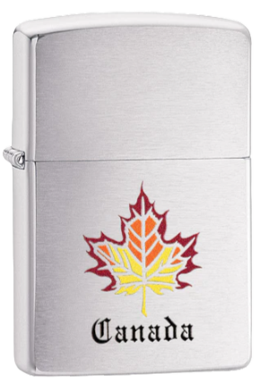 Zippo Souvenir Canada Maple Leaf (Chrome)